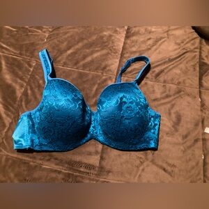 Avenue Body brand, Elegant Blue Lace Bra, size 44D